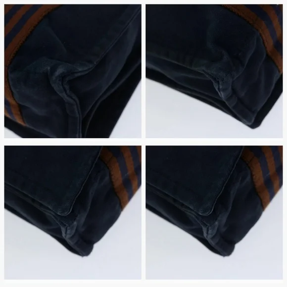Hermes Navy Blue and Brown Canvas Messenger Bag - Picture 4 of 10